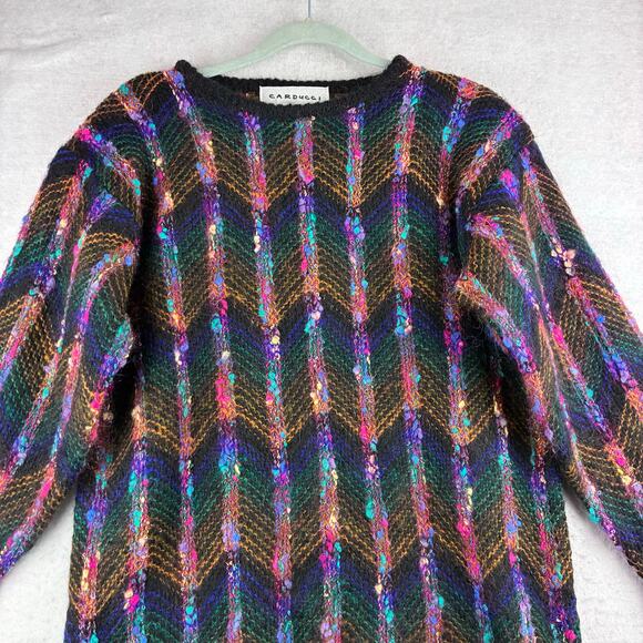 Vintage Carducci Tunic Sweater Womens' Small Oversized Mohair Blend 80's Party - Picture 11 of 15